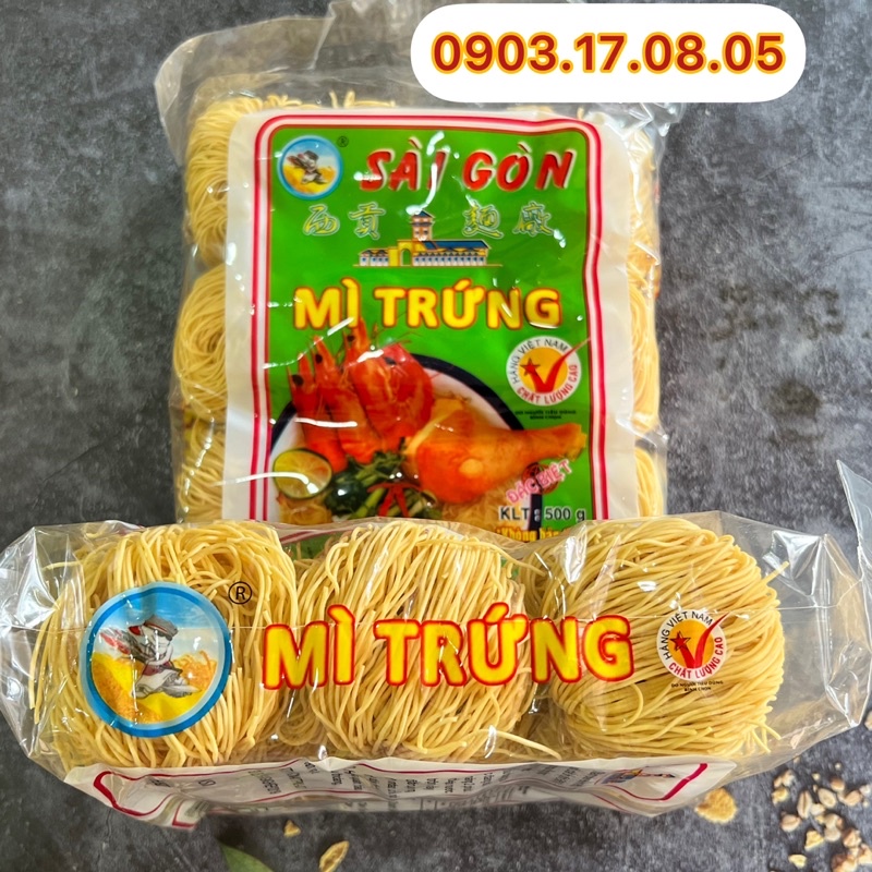 Mì ăn lẩu-Mì trứng Sài Gòn (500gr) sợi lớn nhỏ (5 kg trở lên liên hệ)