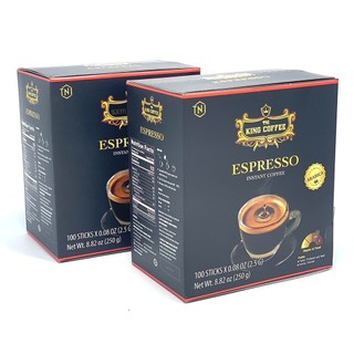 Combo 2 hộp cà phê hoà tan đen espresso - hộp 100 gói * 2.5g