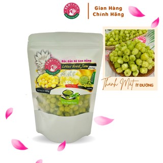 Mứt hạt sen ít đường vị trà xanh matcha Senfarm