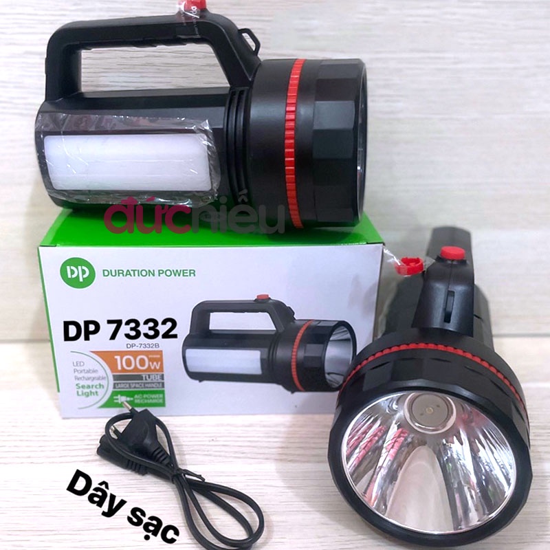 Đèn pin siêu sáng cầm tay loại to đa năng tích điện DP LED - Đức Hiếu Shop