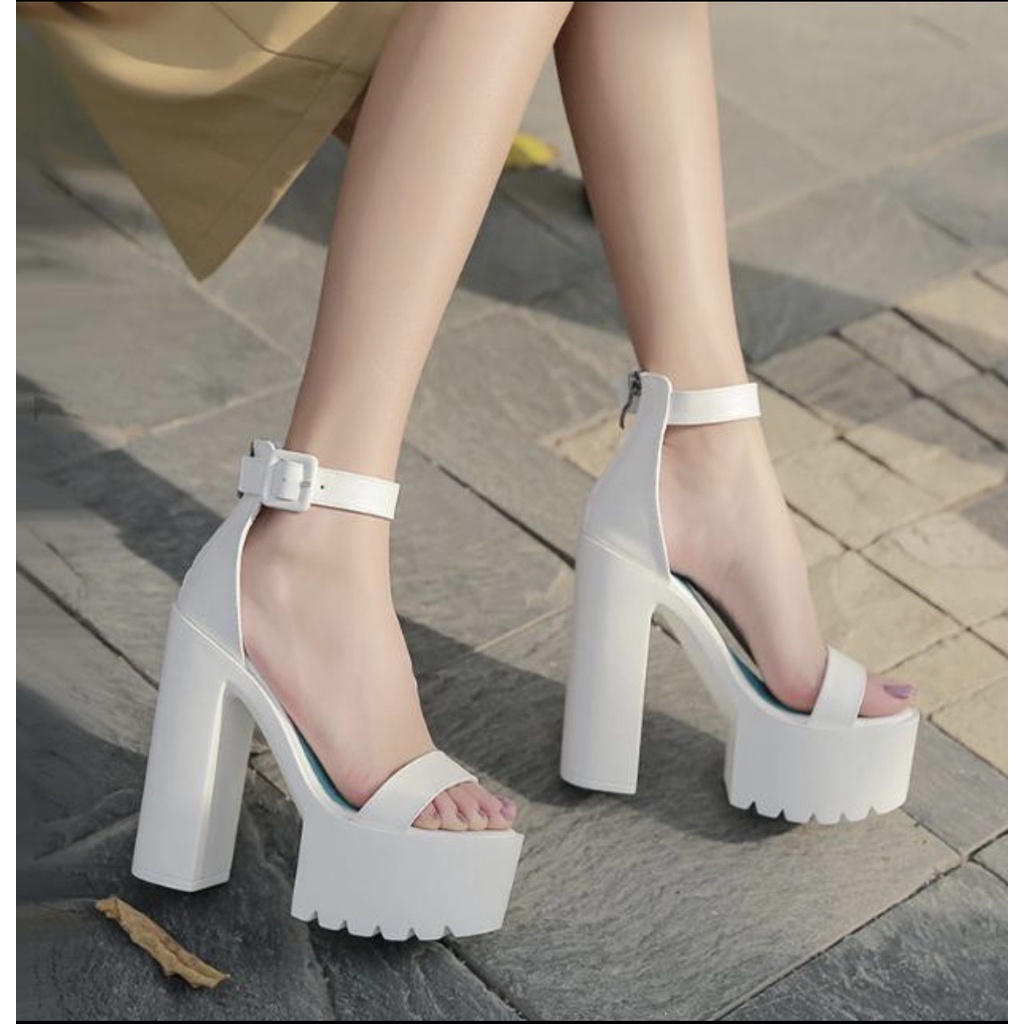 Dép sandal cao gót đé răng cưa 14cm