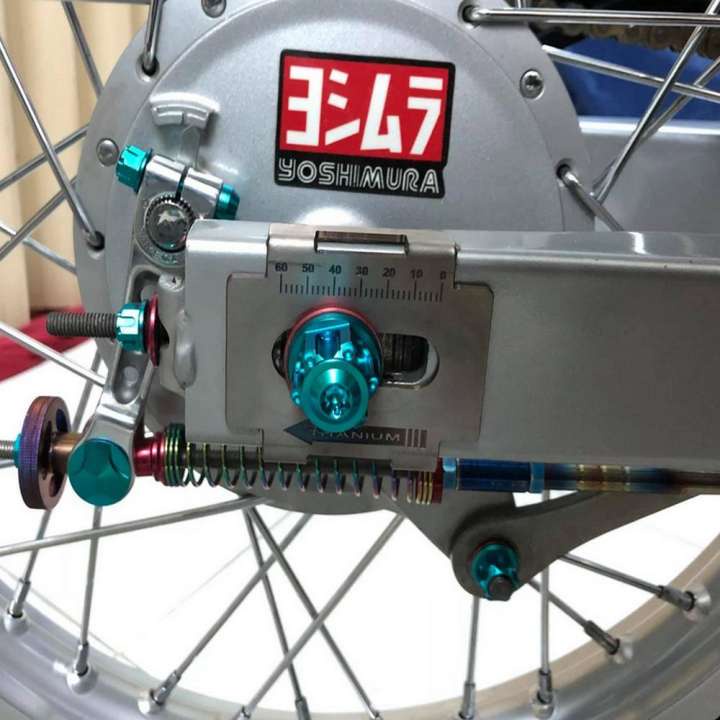 Bộ Nẹp Gấp Titan GR5 Chống Trầy 2 Bên Gấp Có Vạch Chia GIúp Tăng Sên Dễ Dàng Hơn