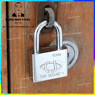 Khoá cổng ngoài trời an toàn màu bạc vuông, 50mm & 60mm. Khoá Thùng Xe, Khoá phòng trọ, khoá tủ đồ