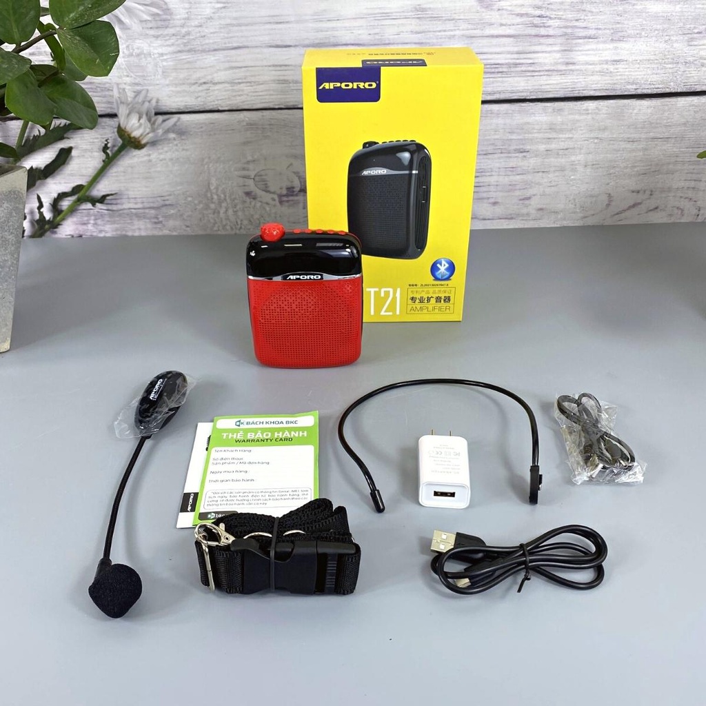 Máy trợ giảng không dây Aporo T20 /T21 công suất 20W pin 2200mAh, bluetooth 5.0 - Loa trợ giảng không dây Aporo T20