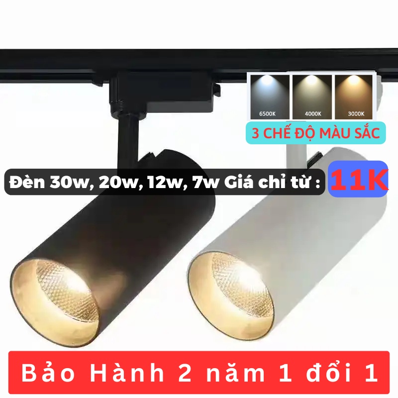 ĐÈN RỌI ray, đèn led rọi  7W/12w/20w/30W  bảo hành đổi mới 12 tháng Led Thắng Trang