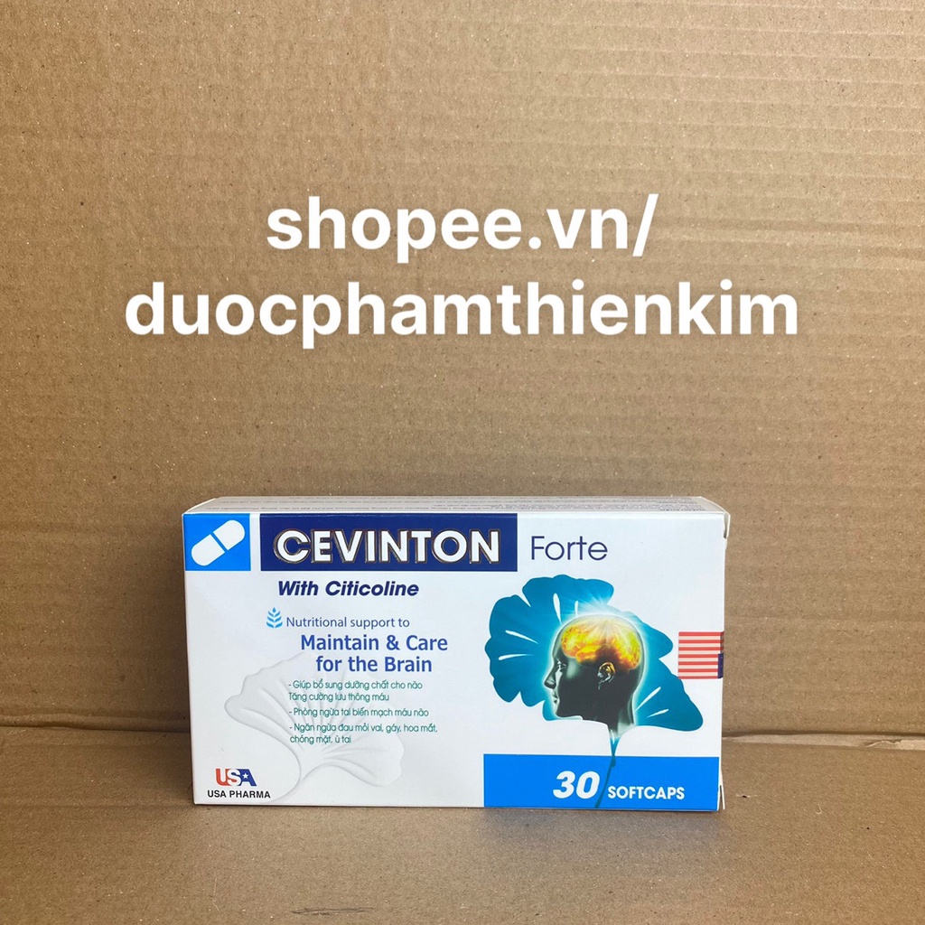Viên uống bổ não Cevinton Fort tuần hoàn não, tăng cường lưu thông máu não, giảm đau đầu - 30 viên