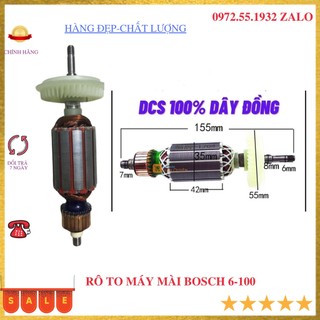 Roto mài bos 6-100 chuẩn dây đồng thay thế các hãng