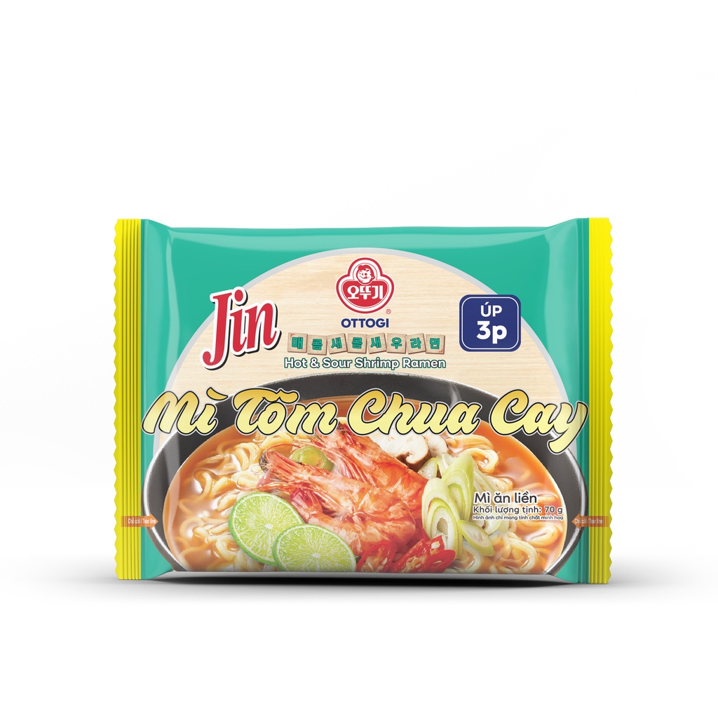 Mì ăn liền Jin Mì Tôm Chua Cay Ottogi 70g