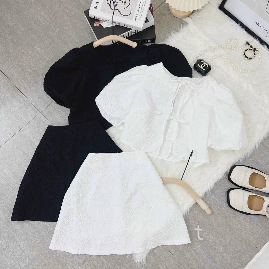 Set gấm áo buộc nơ S11