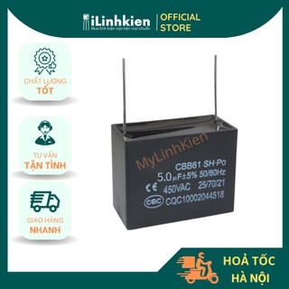 Tụ quạt chân hàn mạch 450VAC PCB CBB61 2uF