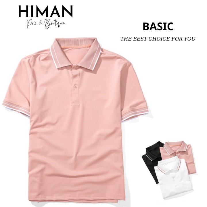 Áo thun nam POLO thiết kế vải cá sấu cotton cao cấp ngắn tay viền kẻ cực sang trọng và lịch lãm cực hot mã HM4