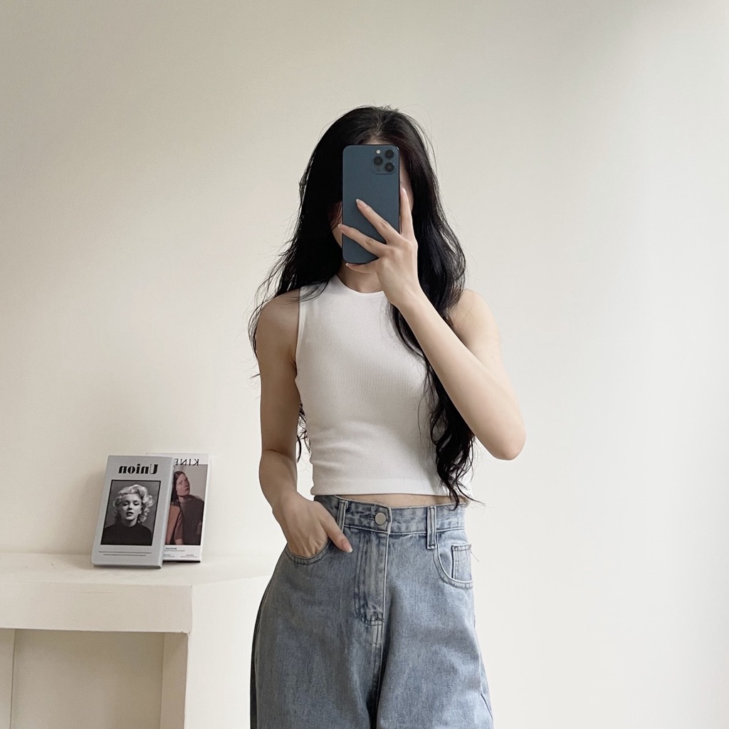 Áo croptop ba lỗ thun tăm siêu mềm mát Miho house