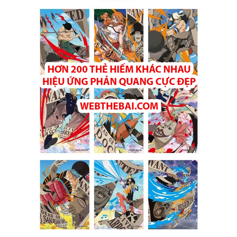 🌟CHÍNH HÃNG🌟 Thẻ Bài Nhân Phẩm One Piece Đảo Hải Tặc Bộ Sưu Tập Film RED