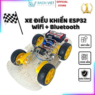 Xe điều khiển ESP32 Wifi điều khiển dễ dàng, tặng kèm mã code , bảng hướng dẫn lắp ráp có sản phẩm xe điều khiển Arduino