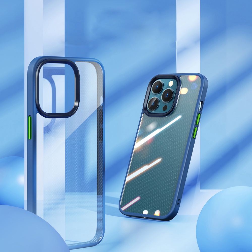 Ốp lưng iPhone 12/ 12 Pro/ 12 Pro Max, ốp chống sốc, ốp lưng trong viền màu hiệu Rock