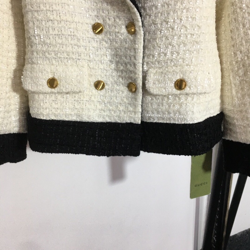 Áo khoác vest vải tweed mẫu mới Gucci GC cao cấp 2023 size SML