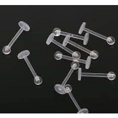 Khuyên 1 đầu dẹt nhựa sinh học, khuyên 1 đầu bi nhựa sinh học