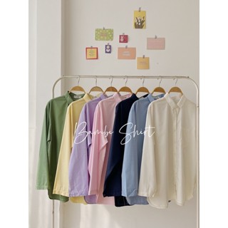 Áo sơ mi nữ form rộng RUCHAN tay dài có cổ thiết kế nhiều màu