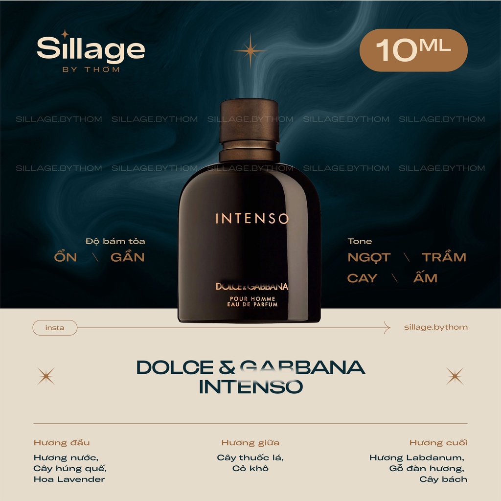 D & G INTENSO POUR HOMME EDP | Mẫu thử nước hoa