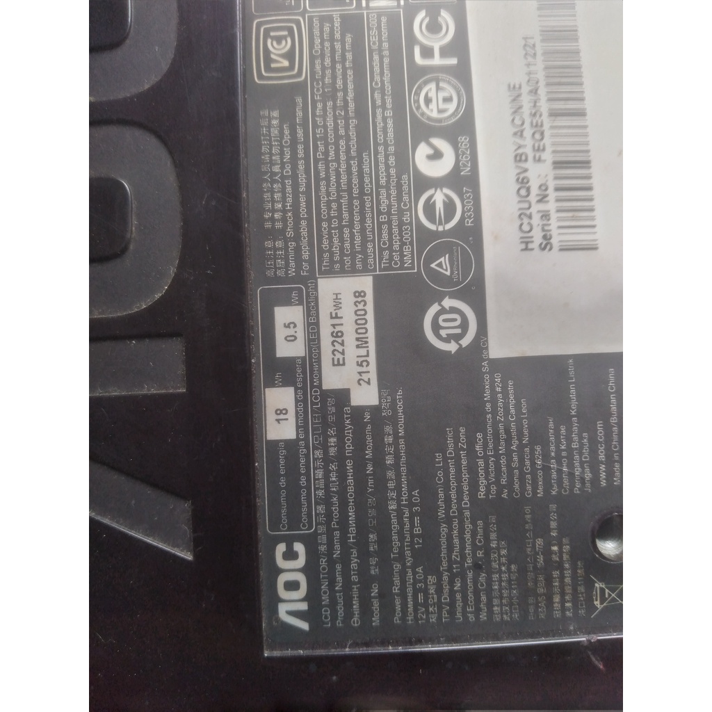 AOC 215lm00038, Bo nguồn, giải mã tín hiệu màn hình AOC 215lm00038