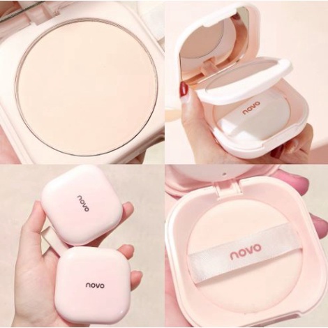 Phấn phủ Novo dạng nén kiềm dầu chống thấm nước tạo hiệu ứng mịn lì Chính Hãng nội địa Trung