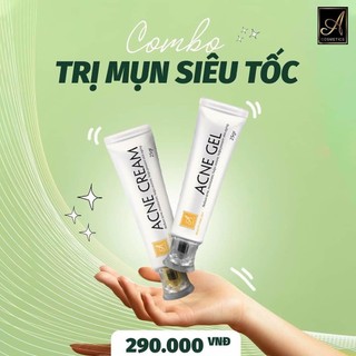 Combo kem mụn Acosmetics Beauty one day Acne Cream + Ance Gel mỹ phẩm A Cosmetics chính hãng Phương Anh