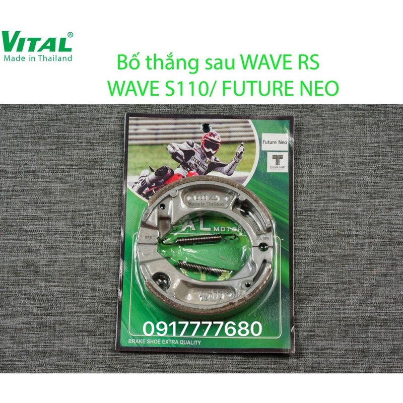 Bố thắng trước sau Wawe s100 /Wawe Rs /Rsx 100 /Funeo chính hãng Vital thái lan