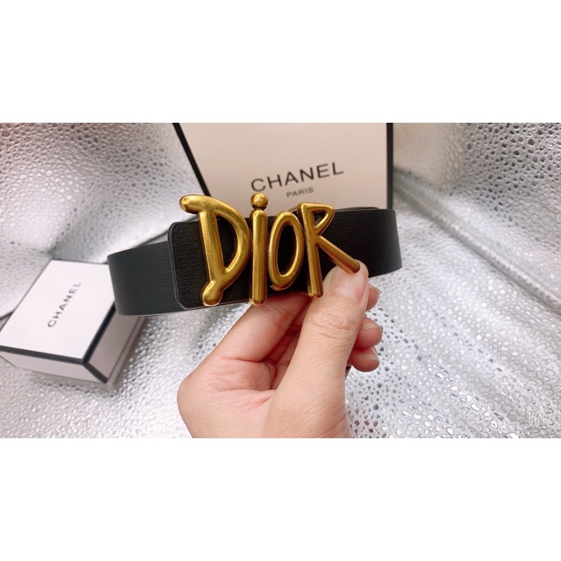 Thắt lưng dây lưng chữ DI.oR bản 3cm sang chảnh