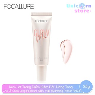 Kem lót trang điểm kiềm dầu nâng tông che lỗ chân lông focallure glow max hydrating primer fa138