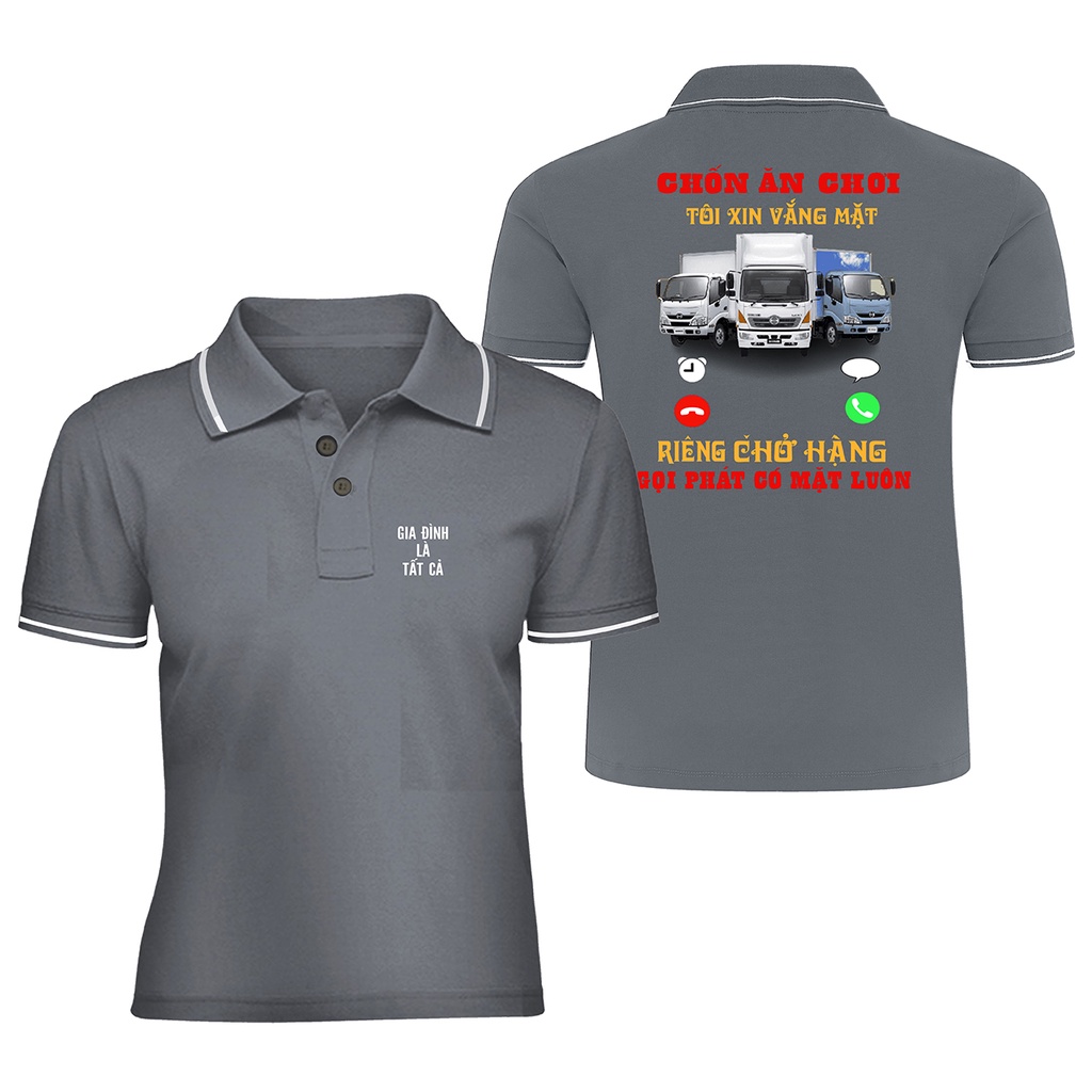 Áo Polo Đời Tài Xế Chất Liệu Poly Thái Thoáng Mát,Logo Mẫu Đa Dạng