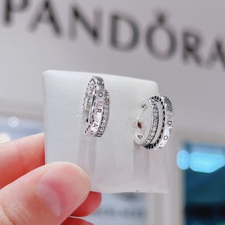 Khuyên tai Pandora Sparkling Double Halo Stud Earrings 3021SV-Full box
