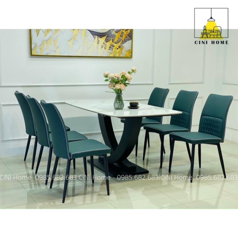 Bộ Bàn Ăn 4 Ghế Troop, Bàn Ăn Mặt Đá Ceramic Chống Ố CINI Home Giá Gốc Tại Xưởng Bàn Ăn Giá Sỉ