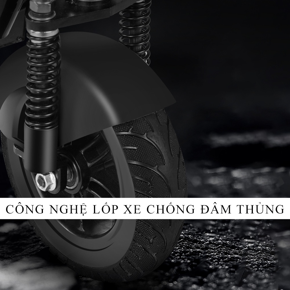 Xe điện mini E- SCOOTER phiên bản cao cấp gấp gọn, động cơ khỏe tải tr