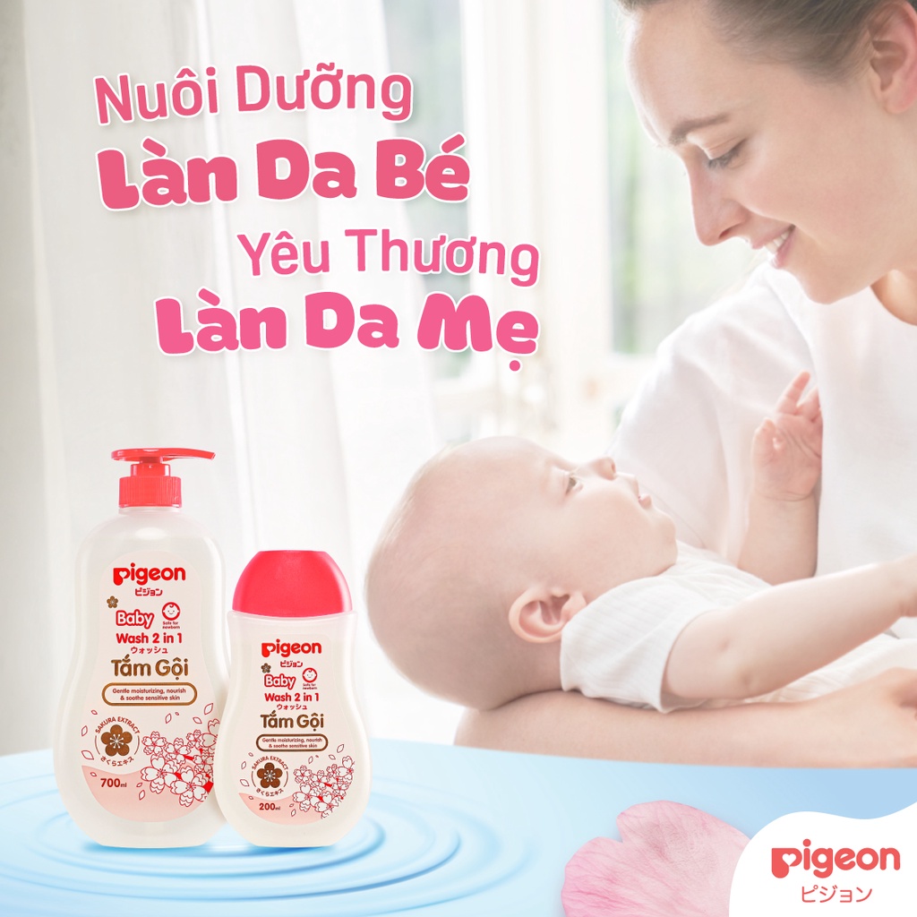 Tắm Gội Dịu Nhẹ 2in1 Sakura Pigeon 700ml (MẪU MỚI)