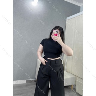 ÁO CROPTOP CỔ LỌ [TNT SHOP BIGSIZE 60KG 90KG]