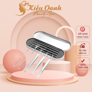 Dụng Cụ Lấy Mụn, Bộ 5 món lấy mụn đầu đen - mụn bọc - trứng cá làm đẹp chuyên dụng tiện lợi