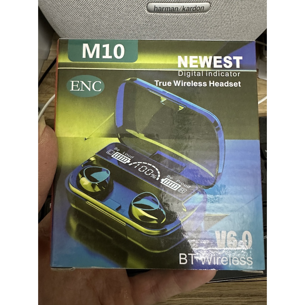 Tai Nghe Bluetooth M10 Pro Tai Nghe Không Dây M10 Bản Nâng Cấp Pin Trâu, Nút Cảm Ứng Tự Động Kết Nối Chống Nước Chống Ồn