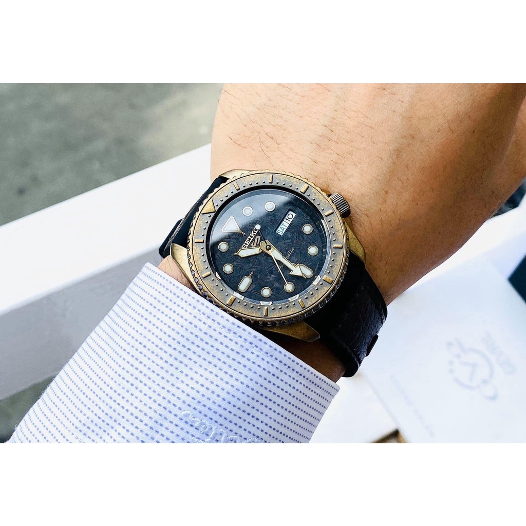 Đồng hồ nam dây da Seiko International Edition 5 Vintage Automatic SRPE80K1