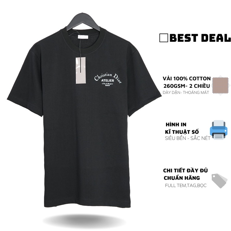Áo thun Dior Atelier in chữ cao cấp Áo thun Dior nam nữ mới nhất