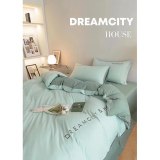 Bộ chăn ga gối lụa dream city nhập khẩu cao cấp/ chất lụa mềm mại/ combo vỏ gối ôm giá ưu đãi