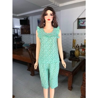 Bộ lụa mặc nhà quần lửng Size 45-59kg