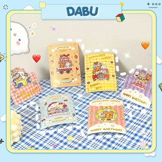 Thiệp chúc mừng sinh nhật quà tặng happy birthday DABU thiệp họa tiết 3D hoạt hình dễ thương cute