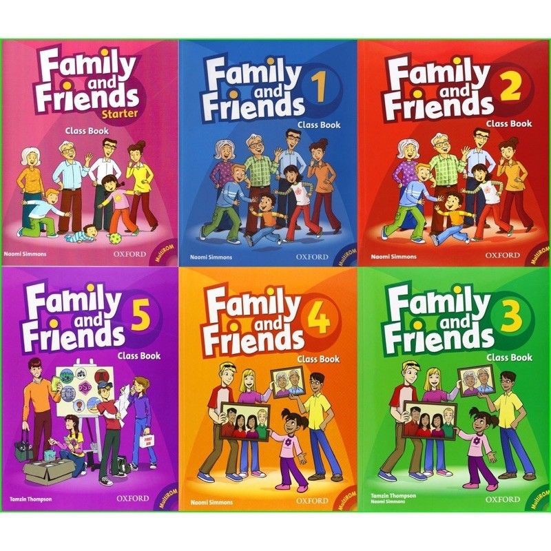 Family and friends level starter đến 5 bản 1st (mỗi level gồm 2q SB và WB) - Tặng Mp3 cho bé