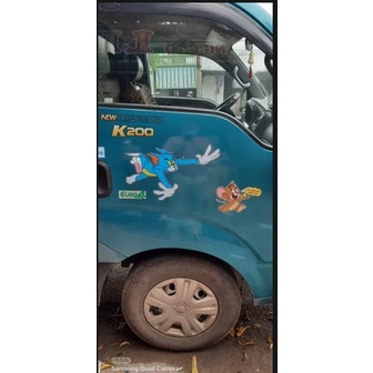 Cặp tem Tom và Jerry đố anh bắt được em dán trang trí xe tải. Tem decal Tom jerry. Tem stickers Tom và Jerry