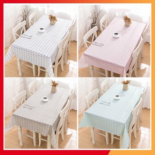 Khăn trải bàn vintage trang trí bàn ăn cao cấp Khăn trải bàn kẻ caro nhựa PVC chống thấm nước, không mùi, không phai màu