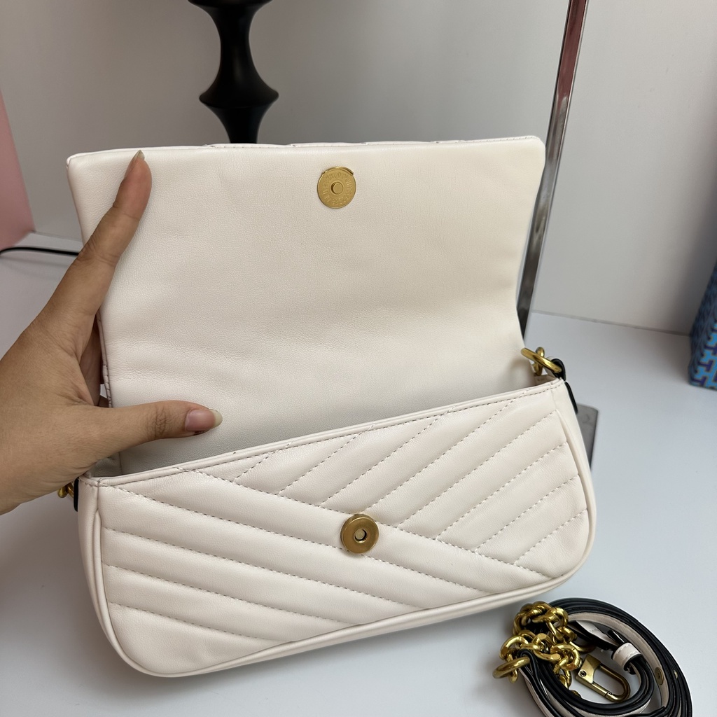 túi kẹp nách + đeo chéo nữ TOR*Y BURC*H xuất dư size 23*14*7cm full box đủ màu
