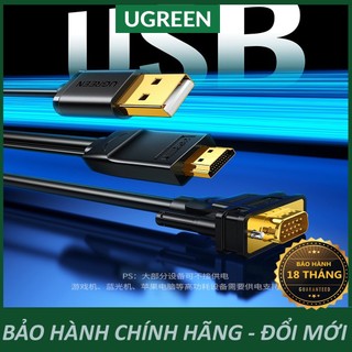 Cáp chuyển đổi hdmi sang vga dây tròn ugreen 30449 - hàng chính hãng