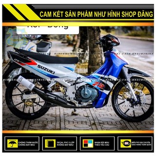 TEM RỜI SPORT SATRIA 2000 CHẾ TRẮNG XANH