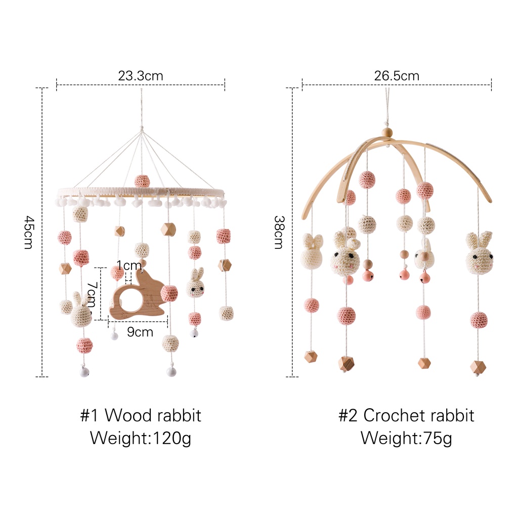 Đồ Chơi Chuông Treo Hình Ngôi Sao / Động Vật Đan Móc Đa Năng Cho Bé 0-12 Tuổi