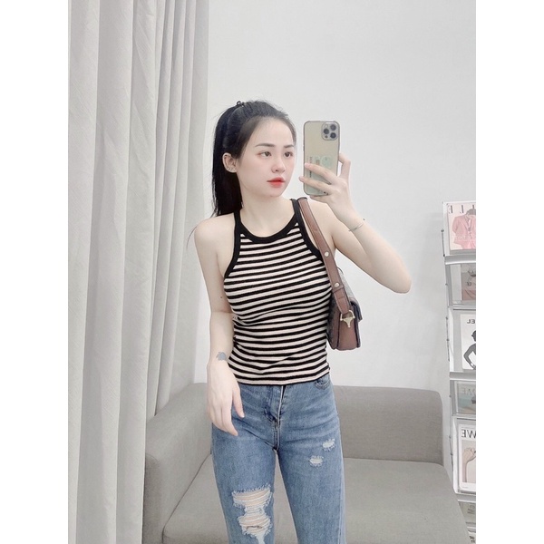 Áo hai dây sọc gân